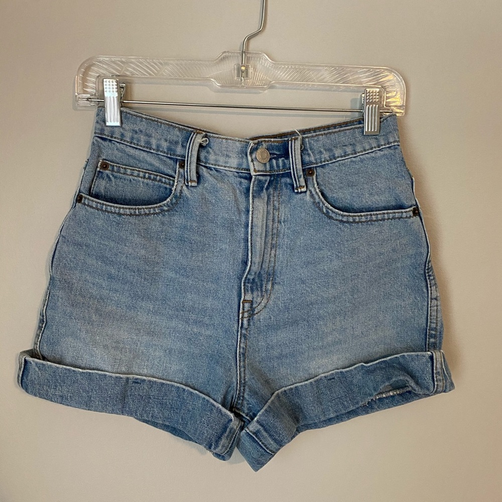 gap roll hem denim shorts